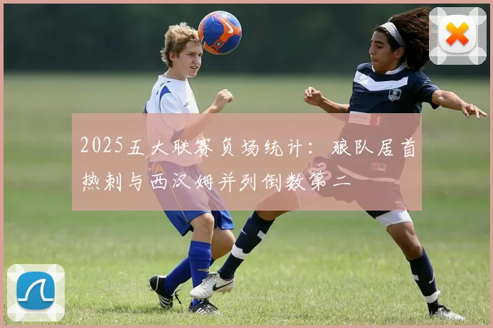 2025五大联赛负场统计：狼队居首热刺与西汉姆并列倒数第二